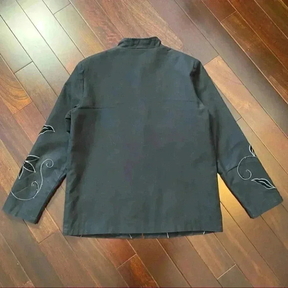 Allure Blazer Beaded Embroidered Button Front Jacket Black Size  Small - Picture 14 of 15